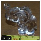 Vtg 1982 Goebel Crystal Elephant Figure