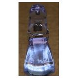 Vtg Mosser Lite Blue Art Glass Jenny Figure 2.25"