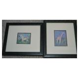 (2) Robert Antell Pier One Framed Exotic Animals