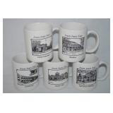 Set of (5) Iowa State Fair Buildings Commem Mugs