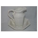 Vtg USA pottery No 7537 Ivory Octagonal Bowl &