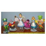 (6) Walt Disney Alice in Wonderland Figures
