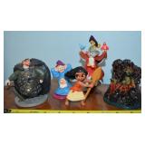 (5) Walt Disney Movie Figures: Moana, Dopey +