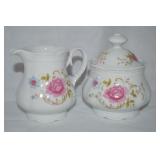 Mitterteich Bavaria China Creamer & Lidded Sugar