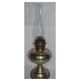 Vtg Rayo Metal Oil Lamp w/ Hurricane 20.75t