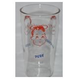 Vtg Velvet Peanut Butter 5 1/8"t Character Glass