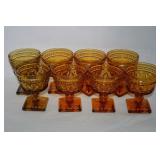 (8) Indiana Amber Glass Colony Park Lane 4.5t