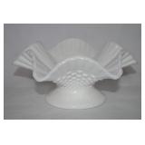 Vintage Hobnail Milk Glass Footed Candy Dish 8.25