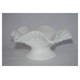 Vintage Hobnail Milk Glass Footed Candy Dish 8.25