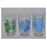 (3) Vintage Swanky Swig Juice Glasses 4" Tall