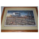 Jim Hansel Signed LE At The Crossing Pheasants