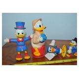 (4) Walt Disney Donald & Scrooge McDuck Figures