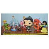 (8) Walt Disney Movie Figures: Mulan, Robin Hood+