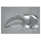 Baccarat France Crystal Modernist Bear Figure