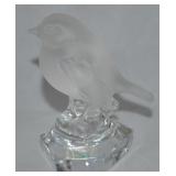 Vtg Goebel Crystal Collection Frosted & Clear Bird