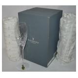 Waterford Crystal 4pc Set Plaza Fluted Champagne