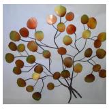 Contempo Large Metal Leaves Wall Art Piece 36w