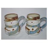 (2) St Nicholas Square Forest Friends Snowman Mugs