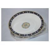 (2) Wedgwood Runnymeade Dark Blue 10.75" Oval