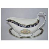 Wedgwood Runnymeade Dark Blue Gravy Boat w/