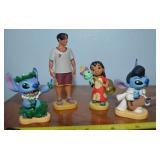 (4) Walt Disney Lilo & Stitch Figures