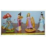 (4) Walt Disney Princess Figures Tiana Rapunzel +