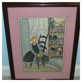 P Buckley Moss Signed LE Me And Mom Framed Fine