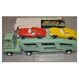 Tonka Pressed Steel 96 Car Carrier w/ Red & Yellow