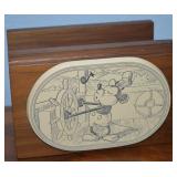 RARE Vtg Walt Disney Steamboat Willie Scrimshaw