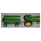 Vtg ERTL Diecast John Deere Utility Tractor &Wagon