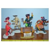 (5) Walt Disney Pirates of the Caribbean Figures
