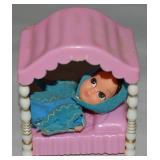 1967 Hasbro Storykins Sleeping Beauty Doll & Bed