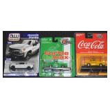 (3) M2 1:64 Diecast Coca Cola, Turtle Wax + AW