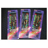 (3) Star Wars 1997 Rose Art No 2 Pencils in Box
