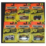 (6) Matchbox Diecast Vehicles incl Jeep on Card