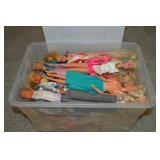 Tote Full of Vintage-Modern Mattel Barbie Dolls +