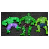 (3) Marvel Comics Hulk Action Figures 2003, 2008+