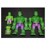 (4) Marvel Comics Hulk Action Figures Playwell,