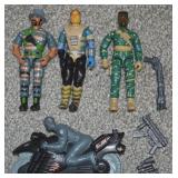 Vintage GI Joe & Other Action Figures + Weapons
