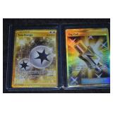 (2) Pokemon TCG Gold Holo Cards Twin Energy &