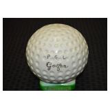 Vtg Plastic PGL Golfer Hobby Cash Ball Bank 5.25t