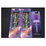 (3) Star Wars Collectibles w/1997 Rose Art Pencils