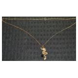 Danbury Mint 925 Sterling Vermeil Diamond Dragon