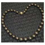 Danbury Mint 925 Sterling Vermeil Black Pearl