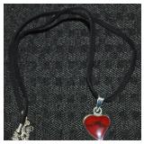 ATI Mexico 925 Sterling Spiny Oyster Heart Pendant