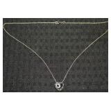 Danbury Mint 925 Sterling Black & Clear Diamond