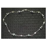 ADi Thai 925 Sterling Black Pearl Strand Necklace
