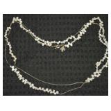 Peyote Bird 925 Sterling Pearl Necklace 50"