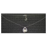 Danbury Mint 925 Sterling Pearl & Diamond Pendant