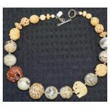 Amy Russell AKR 925 Sterling Carved Bone Elephant